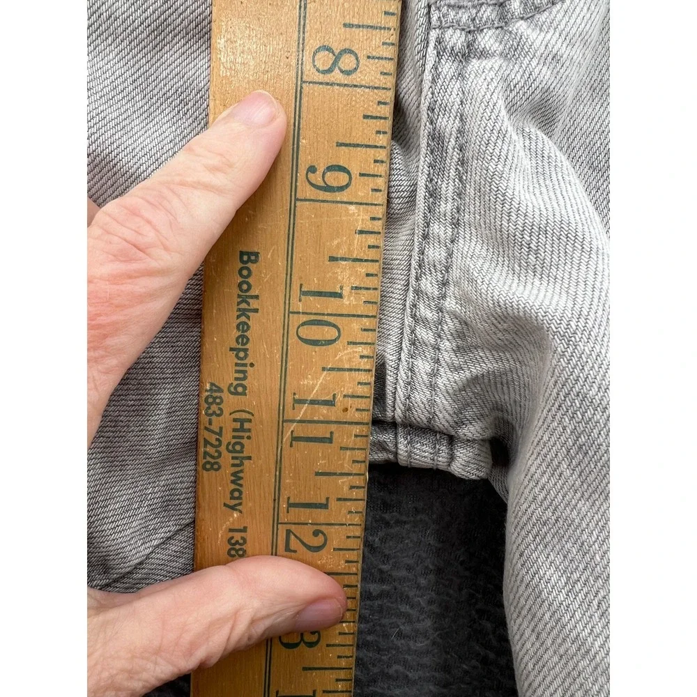 Zara Jean Shorts Mens Sz 30 Gray Denim Shorts Raw Hem Seam NWT